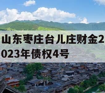 山东枣庄台儿庄财金2023年债权4号