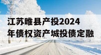 江苏睢县产投2024年债权资产城投债定融