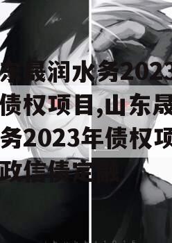 山东晟润水务2023年债权项目,山东晟润水务2023年债权项目政信债定融