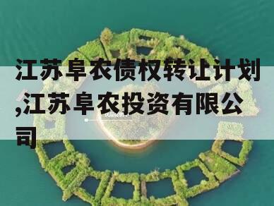 江苏阜农债权转让计划,江苏阜农投资有限公司