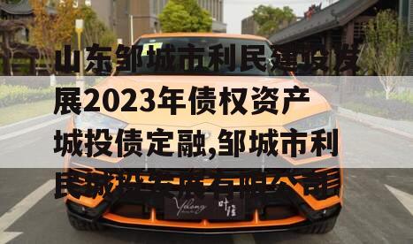 山东邹城市利民建设发展2023年债权资产城投债定融,邹城市利民城投发展有限公司