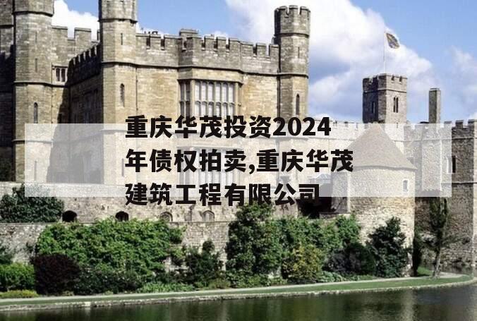 重庆华茂投资2024年债权拍卖,重庆华茂建筑工程有限公司