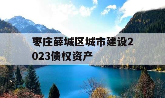 枣庄薛城区城市建设2023债权资产