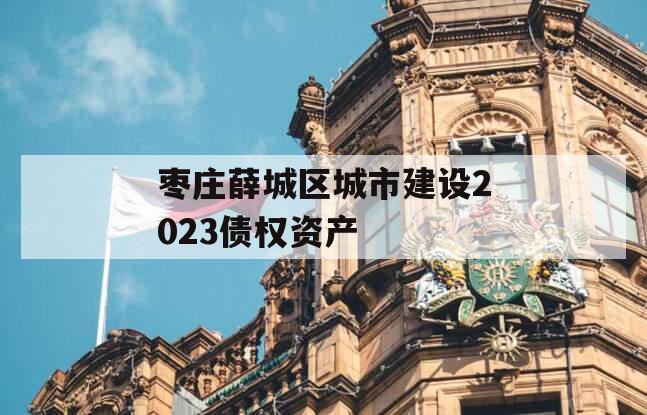 枣庄薛城区城市建设2023债权资产