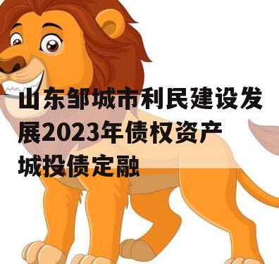 山东邹城市利民建设发展2023年债权资产城投债定融