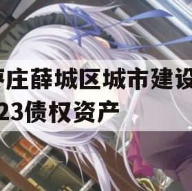 枣庄薛城区城市建设2023债权资产