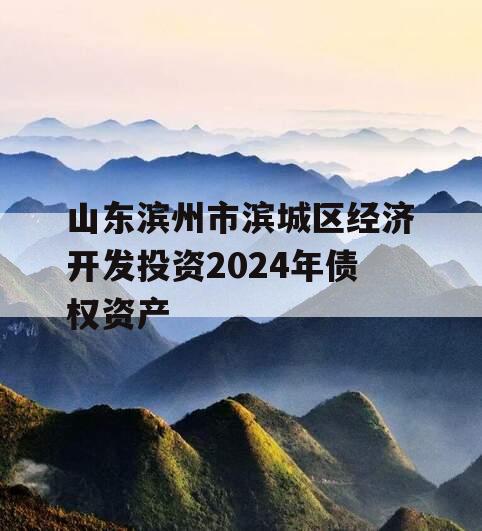 山东滨州市滨城区经济开发投资2024年债权资产