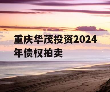 重庆华茂投资2024年债权拍卖