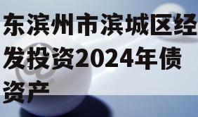 山东滨州市滨城区经济开发投资2024年债权资产