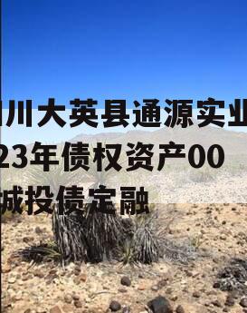 四川大英县通源实业2023年债权资产001城投债定融