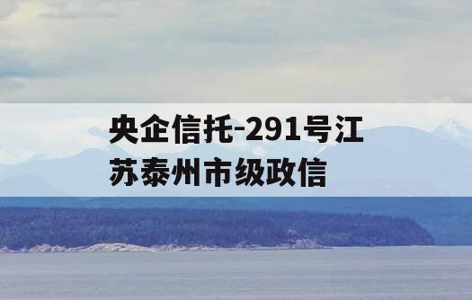 央企信托-291号江苏泰州市级政信