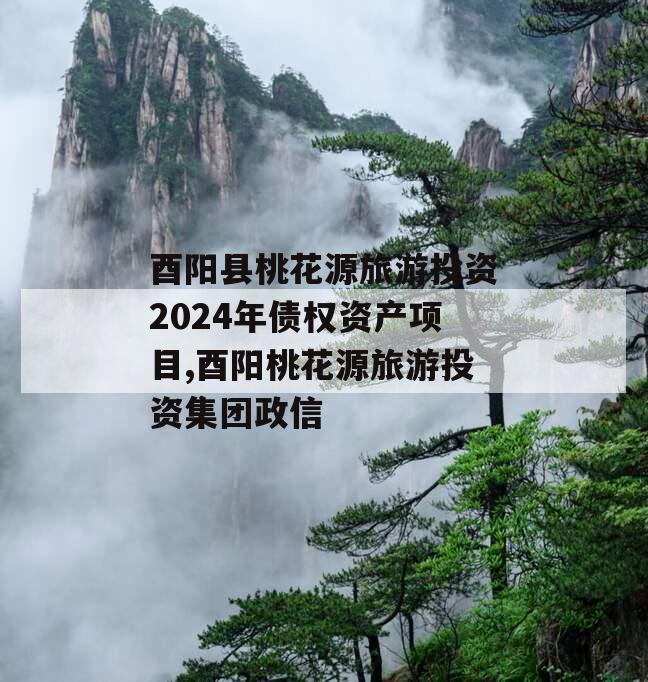 酉阳县桃花源旅游投资2024年债权资产项目,酉阳桃花源旅游投资集团政信