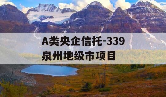 A类央企信托-339泉州地级市项目