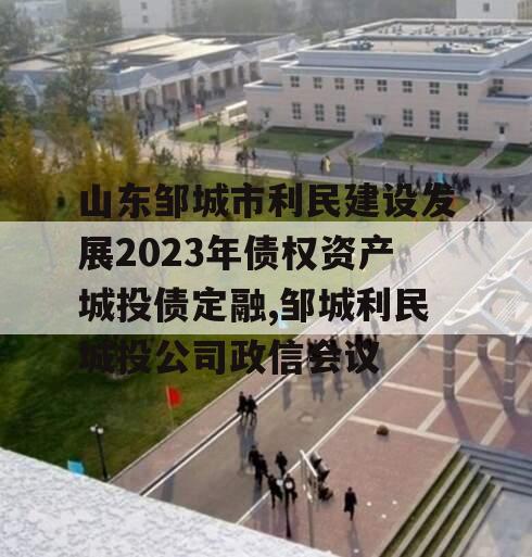 山东邹城市利民建设发展2023年债权资产城投债定融,邹城利民城投公司政信会议