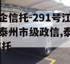 央企信托-291号江苏泰州市级政信,泰州 信托