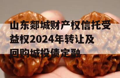 山东郯城财产权信托受益权2024年转让及回购城投债定融