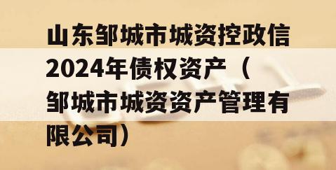 山东邹城市城资控政信2024年债权资产（邹城市城资资产管理有限公司）