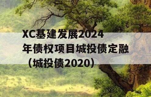 XC基建发展2024年债权项目城投债定融（城投债2020）