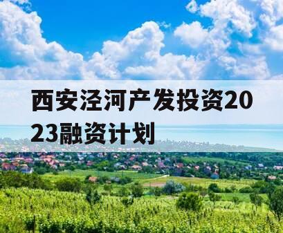 西安泾河产发投资2023融资计划