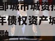 山东邹城市城资控股2024年债权资产城投债定融