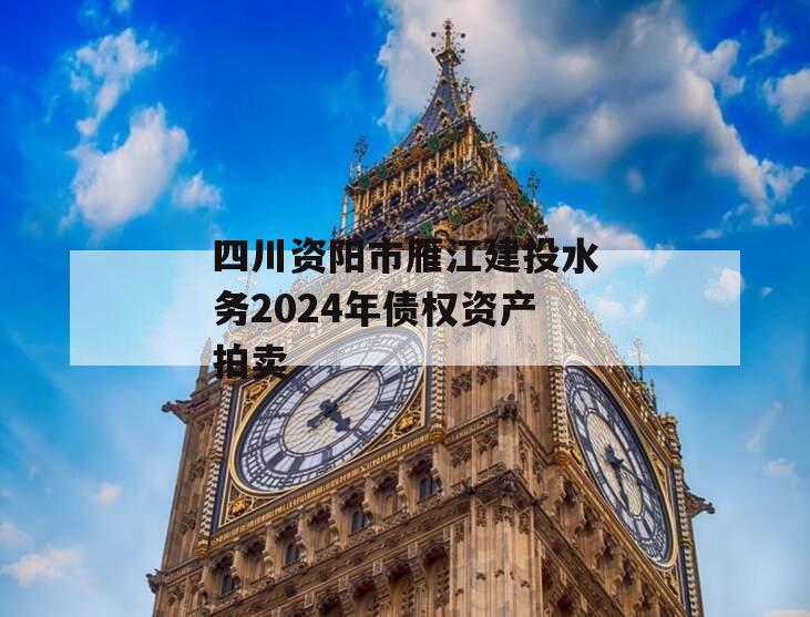 四川资阳市雁江建投水务2024年债权资产拍卖