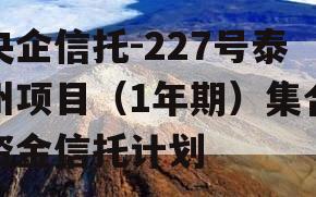 央企信托-227号泰州项目（1年期）集合资金信托计划