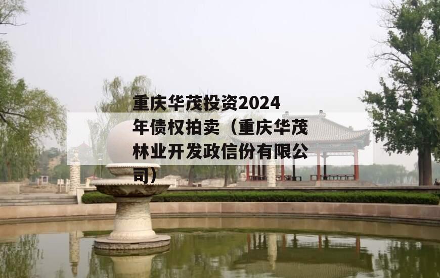 重庆华茂投资2024年债权拍卖（重庆华茂林业开发政信份有限公司）