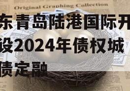 山东青岛陆港国际开发建设2024年债权城投债定融