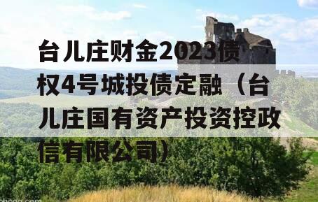 台儿庄财金2023债权4号城投债定融（台儿庄国有资产投资控政信有限公司）