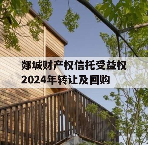 郯城财产权信托受益权2024年转让及回购