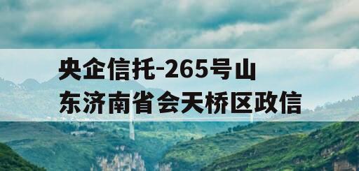 央企信托-265号山东济南省会天桥区政信