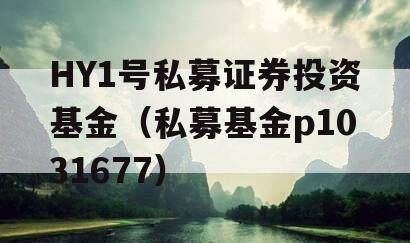 HY1号私募证券投资基金（私募基金p1031677）