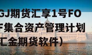 GJ期货汇享1号FOF集合资产管理计划（汇金期货软件）