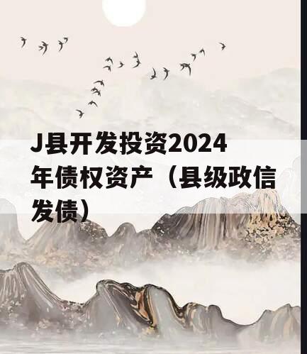 J县开发投资2024年债权资产（县级政信发债）