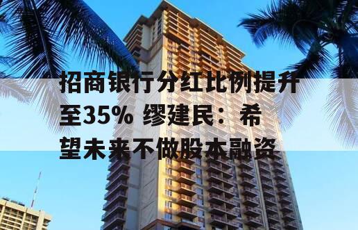 招商银行分红比例提升至35% 缪建民：希望未来不做股本融资