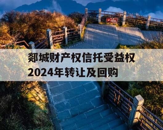 郯城财产权信托受益权2024年转让及回购