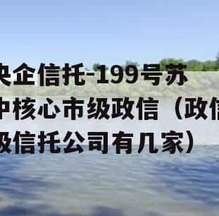 央企信托-199号苏中核心市级政信（政信级信托公司有几家）