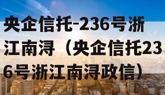 央企信托-236号浙江南浔（央企信托236号浙江南浔政信）