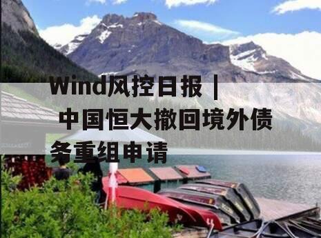 Wind风控日报 | 中国恒大撤回境外债务重组申请