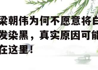 梁朝伟为何不愿意将白发染黑，真实原因可能在这里！