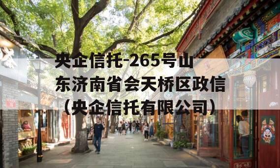 央企信托-265号山东济南省会天桥区政信（央企信托有限公司）