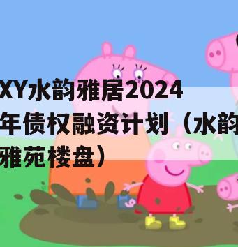 XY水韵雅居2024年债权融资计划（水韵雅苑楼盘）