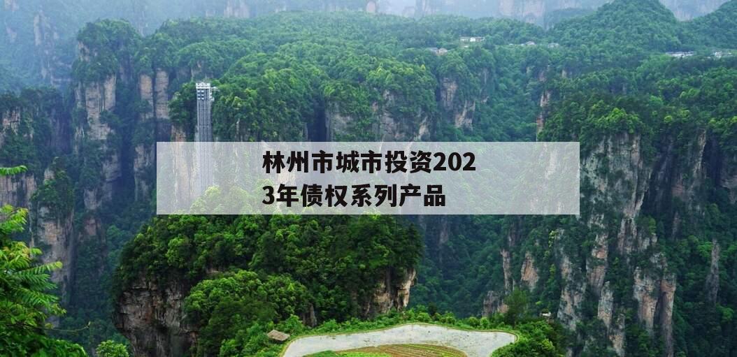 林州市城市投资2023年债权系列产品