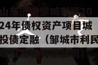 山东济宁邹城利民2024年债权资产项目城投债定融（邹城市利民城投发展有限公司）