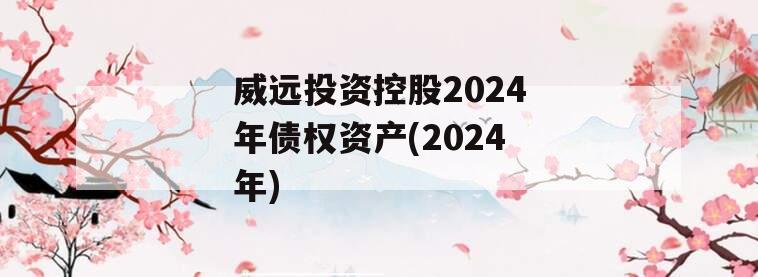 威远投资控股2024年债权资产(2024年)