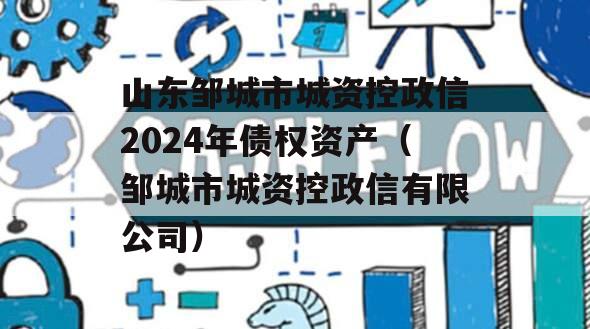 山东邹城市城资控政信2024年债权资产（邹城市城资控政信有限公司）