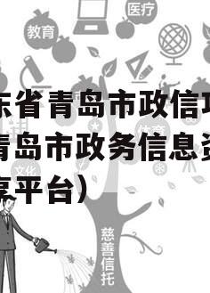 山东省青岛市政信项目（青岛市政务信息资源共享平台）