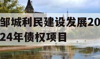 邹城利民建设发展2024年债权项目