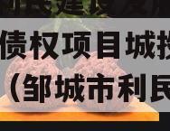 邹城利民建设发展2024年债权项目城投债定融（邹城市利民建设）