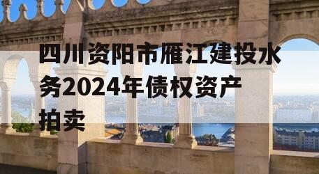 四川资阳市雁江建投水务2024年债权资产拍卖